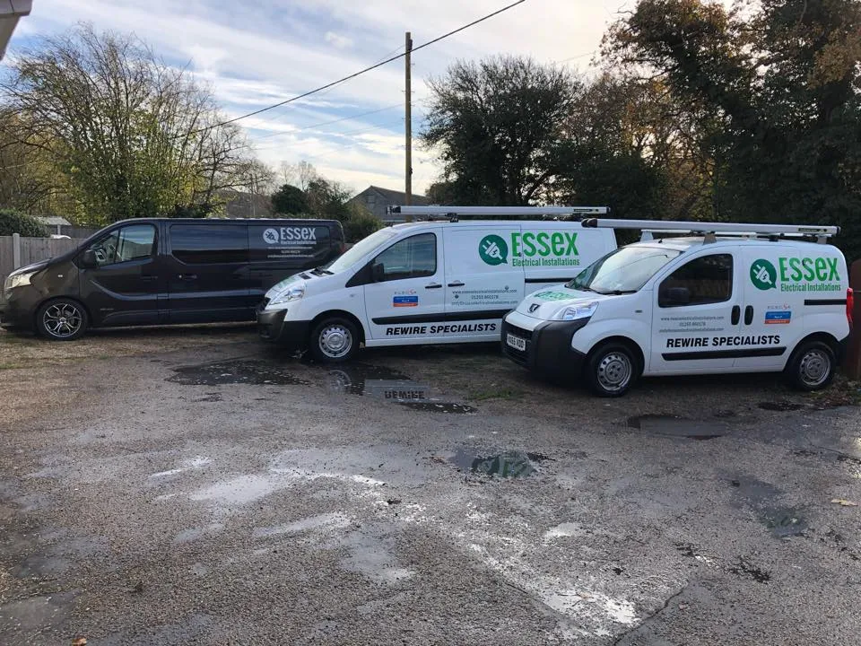 Essex Electrical Installations fleet of branded vans